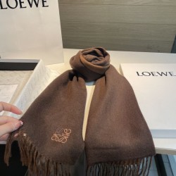 Premio Replica Sciarpa reversibile cashmere Loewe 30 x 180 Marrone Imitazione Outlet Italia