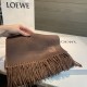 Premio Replica Sciarpa reversibile cashmere Loewe 30 x 180 Marrone Imitazione Outlet Italia