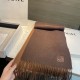 Premio Replica Sciarpa reversibile cashmere Loewe 30 x 180 Marrone Imitazione Outlet Italia