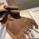Premio Replica Sciarpa reversibile cashmere Loewe 30 x 180 Marrone Imitazione Outlet Italia