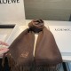 Premio Replica Sciarpa reversibile cashmere Loewe 30 x 180 Marrone Imitazione Outlet Italia