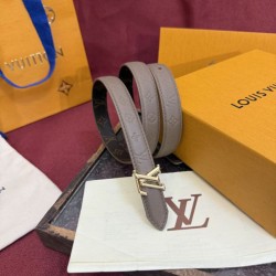 Premio Replica Cintura Reversibile Louis Vuitton Flowergram 20mm con fibbia LV argento Grigio Imitazione Outlet Italia