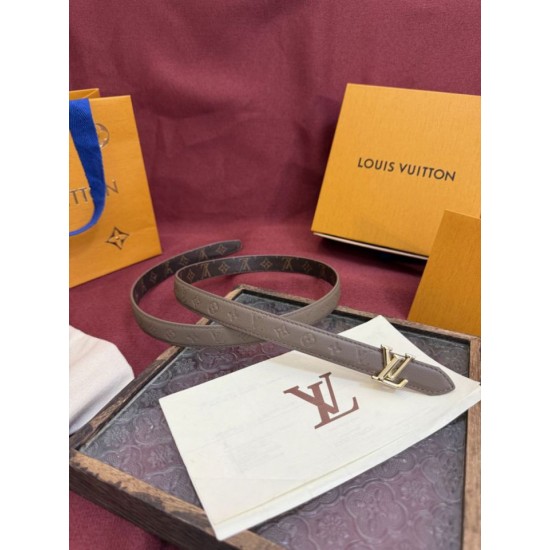 Premio Replica Cintura Reversibile Louis Vuitton Flowergram 20mm con fibbia LV argento Grigio Imitazione Outlet Italia