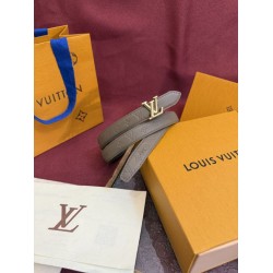 Premio Replica Cintura Reversibile Louis Vuitton Flowergram 20mm con fibbia LV argento Grigio Imitazione Outlet Italia