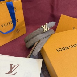Premio Replica Cintura Reversibile Louis Vuitton Flowergram 20mm con fibbia LV argento Grigio Imitazione Outlet Italia