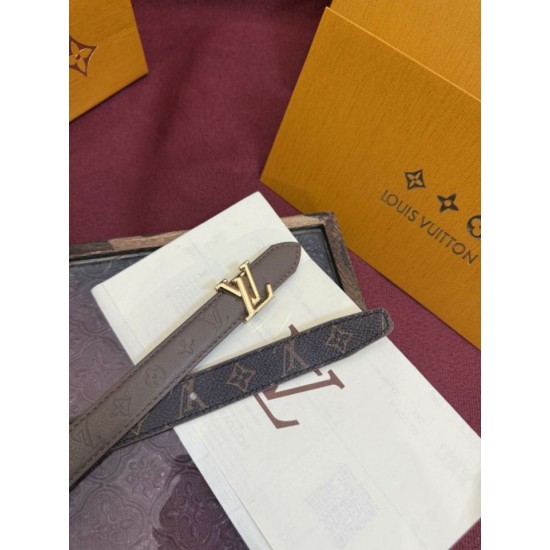 Premio Replica Cintura Reversibile Louis Vuitton Flowergram 20mm con fibbia LV argento Grigio Imitazione Outlet Italia