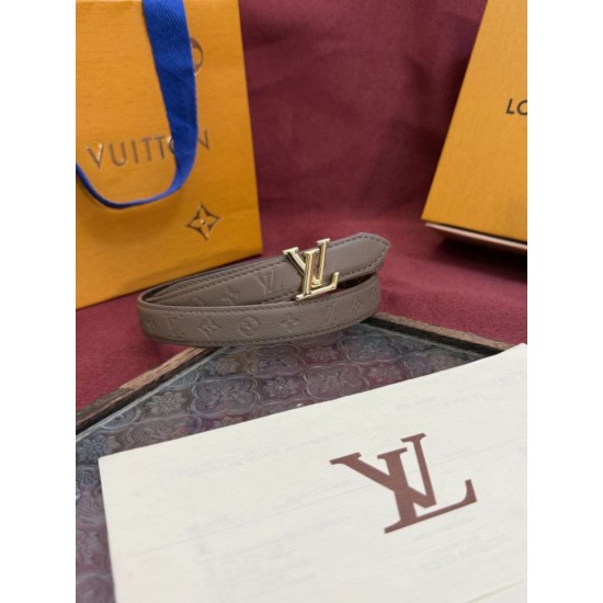 Premio Replica Cintura Reversibile Louis Vuitton Flowergram 20mm con fibbia LV argento Grigio Imitazione Outlet Italia