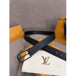 Premio Replica Cinture reversibile pelle sottile Louis Vuitton da 35mm Nero Imitazione Outlet Italia