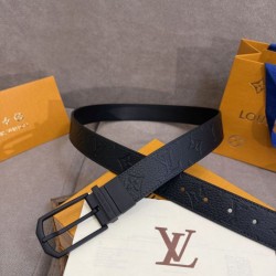 Premio Replica Cinture reversibile pelle sottile Louis Vuitton da 35mm Nero Imitazione Outlet Italia