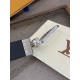 Premio Replica Cinture reversibile pelle sottile Louis Vuitton da 35mm Nero argento Imitazione Outlet Italia