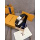 Premio Replica Cinture reversibile pelle sottile Louis Vuitton da 35mm Nero argento Imitazione Outlet Italia