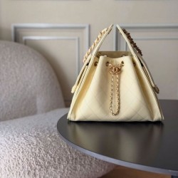 Premio Replica Borse a mano Chanel 25 piccola Hobo AS5293 Giallo Imitazione Outlet