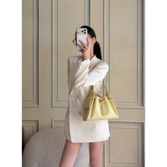 Premio Replica Borse a mano Chanel 25 piccola Hobo AS5293 Giallo Imitazione Outlet
