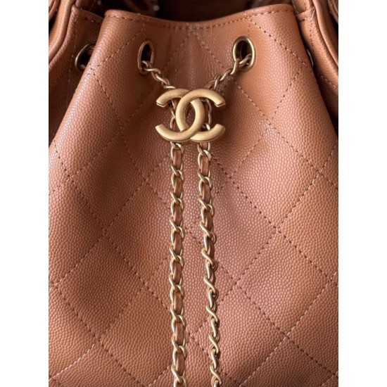 Premio Replica Borse a mano Chanel 25 piccola Hobo AS5293 Marrone Imitazione Outlet