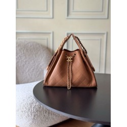 Premio Replica Borse a mano Chanel 25 piccola Hobo AS5293 Marrone Imitazione Outlet