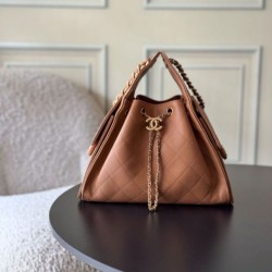 Premio Replica Borse a mano Chanel 25 piccola Hobo AS5293 Marrone Imitazione Outlet