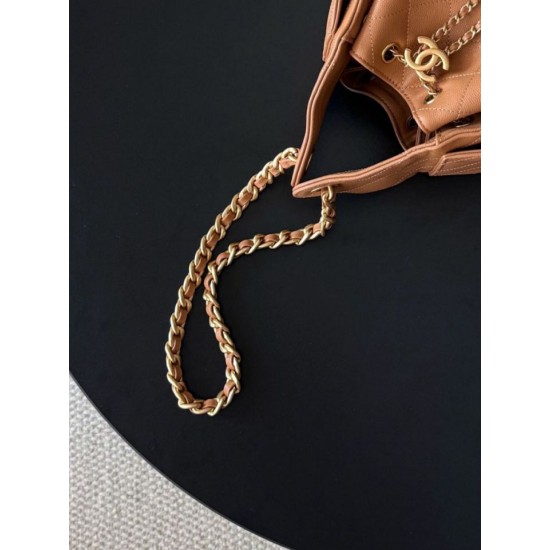 Premio Replica Borse a mano Chanel 25 piccola Hobo AS5293 Marrone Imitazione Outlet