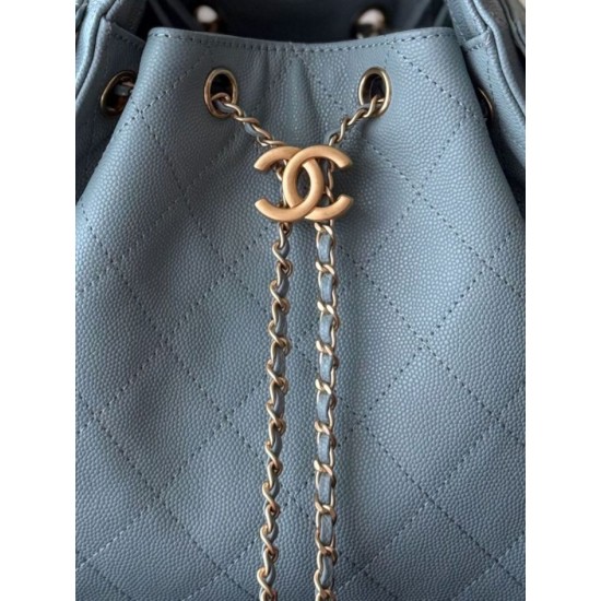 Premio Replica Borse a mano Chanel 25 piccola Hobo AS5293 azzurro Imitazione Outlet