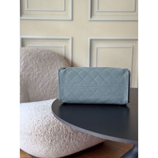 Premio Replica Borse a mano Chanel 25 piccola Hobo AS5293 azzurro Imitazione Outlet