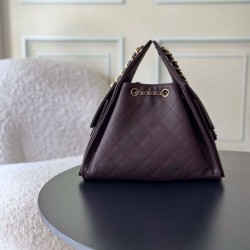 Premio Replica Borse a mano Chanel 25 piccola Hobo AS5293 Borgogna Imitazione Outlet
