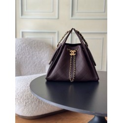 Premio Replica Borse a mano Chanel 25 piccola Hobo AS5293 Borgogna Imitazione Outlet