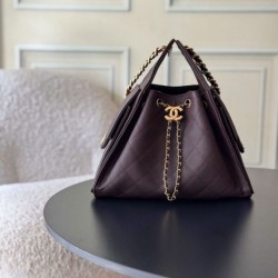 Premio Replica Borse a mano Chanel 25 piccola Hobo AS5293 Borgogna Imitazione Outlet