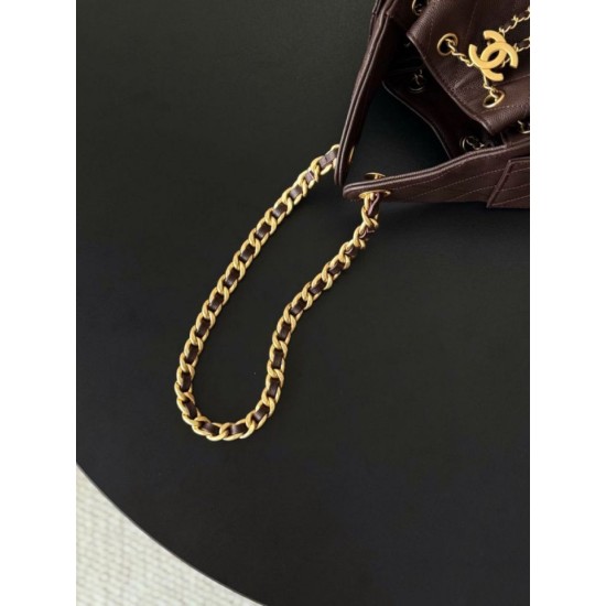 Premio Replica Borse a mano Chanel 25 piccola Hobo AS5293 Borgogna Imitazione Outlet