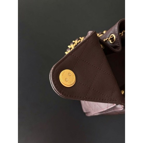 Premio Replica Borse a mano Chanel 25 piccola Hobo AS5293 Borgogna Imitazione Outlet