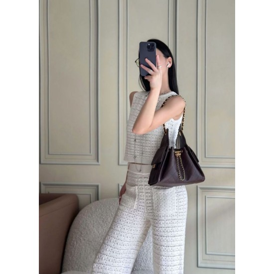 Premio Replica Borse a mano Chanel 25 piccola Hobo AS5293 Borgogna Imitazione Outlet
