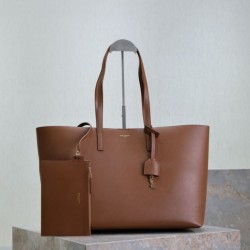 Premio Replica Borse Tote shopping YSL Saint Laurent East/West Caramello Imitazione Outlet