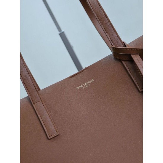 Premio Replica Borse Tote shopping YSL Saint Laurent East/West Caramello Imitazione Outlet