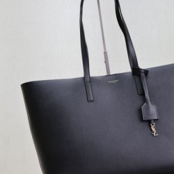 Premio Replica Borse Tote shopping YSL Saint Laurent East/West Nero Imitazione Outlet