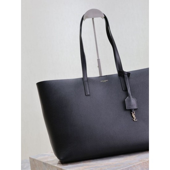 Premio Replica Borse Tote shopping YSL Saint Laurent East/West Nero Imitazione Outlet