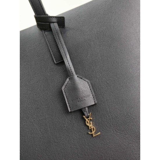 Premio Replica Borse Tote shopping YSL Saint Laurent East/West Nero Imitazione Outlet