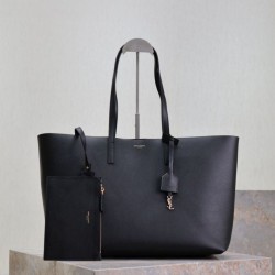 Premio Replica Borse Tote shopping YSL Saint Laurent East/West Nero Imitazione Outlet