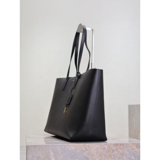 Premio Replica Borse Tote shopping YSL Saint Laurent East/West Nero Imitazione Outlet