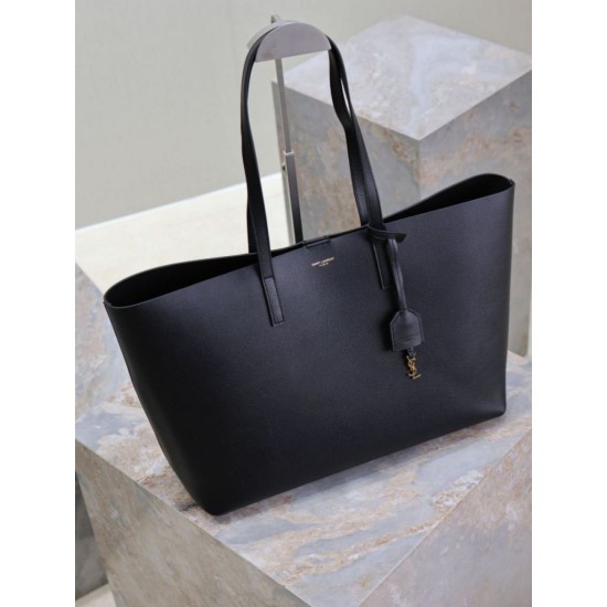 Premio Replica Borse Tote shopping YSL Saint Laurent East/West Nero Imitazione Outlet