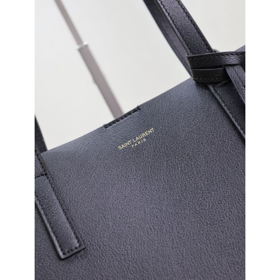 Premio Replica Borse Tote shopping YSL Saint Laurent East/West Nero Imitazione Outlet