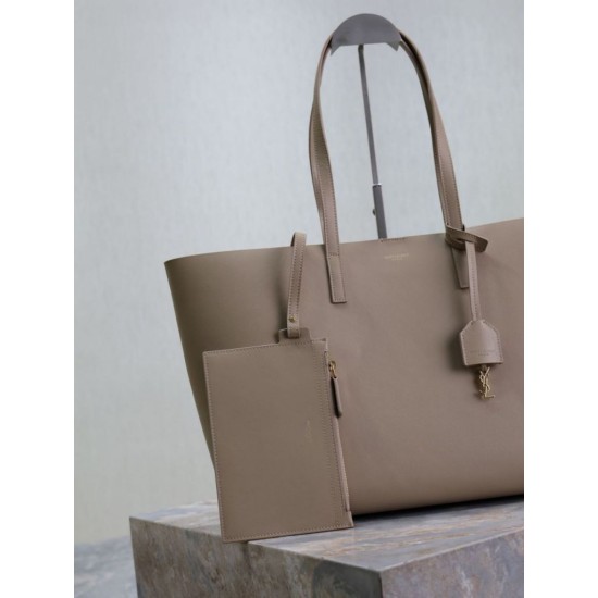Premio Replica Borse Tote shopping YSL Saint Laurent East/West albicocca Imitazione Outlet