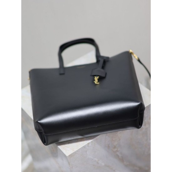 Premio Replica Borsa shopping Tote YSL Saint Laurent Toy North/South verticale Nero Imitazione Outlet