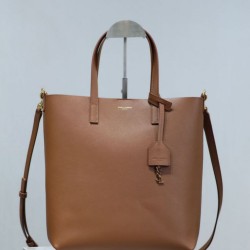 Premio Replica Borsa shopping Tote YSL Saint Laurent Toy North/South verticale Marrone Imitazione Outlet