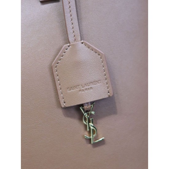 Premio Replica Borsa shopping Tote YSL Saint Laurent Toy North/South verticale Marrone Imitazione Outlet