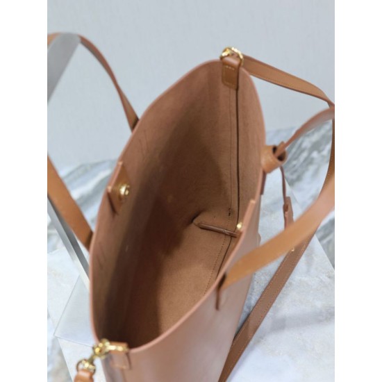 Premio Replica Borsa shopping Tote YSL Saint Laurent Toy North/South verticale Marrone Imitazione Outlet