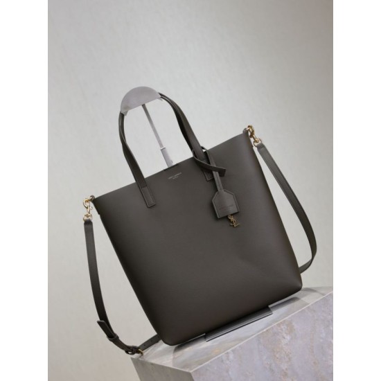 Premio Replica Borsa shopping Tote YSL Saint Laurent Toy North/South verticale Verde scuro Imitazione Outlet