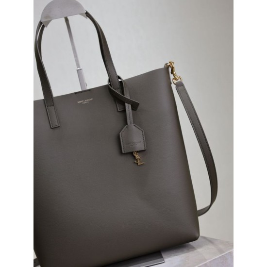 Premio Replica Borsa shopping Tote YSL Saint Laurent Toy North/South verticale Verde scuro Imitazione Outlet