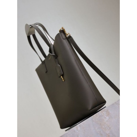 Premio Replica Borsa shopping Tote YSL Saint Laurent Toy North/South verticale Verde scuro Imitazione Outlet