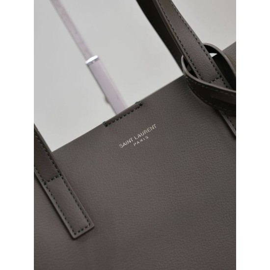 Premio Replica Borsa shopping Tote YSL Saint Laurent Toy North/South verticale Verde scuro Imitazione Outlet