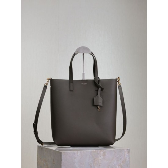 Premio Replica Borsa shopping Tote YSL Saint Laurent Toy North/South verticale Verde scuro Imitazione Outlet