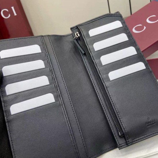 Premio Replica Portafoglio lungo Gucci GG Emblem 835014 nero Imitazione Outlet