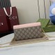 Premio Replica Portafoglio Gucci GG Marmont bicolore con catena 546585 marrone/Rosa Imitazione Outlet